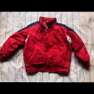 Mens DOWN DESIGNS  Size XL Red Jacket / Coat Vintage